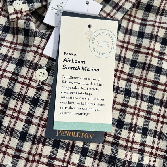 Pendleton AirLoom Stretch Merino Button-Down Shirt - Picture 3 of 3